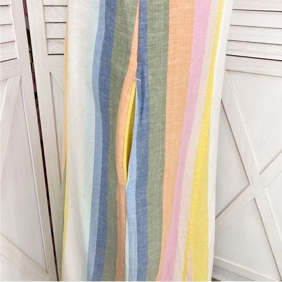 Billabong Lucky Us Striped Sleeveless Midi Dress Pastel Multi Large - Picture 9 of 16